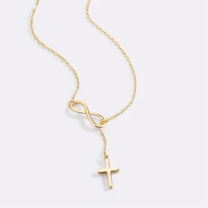Infinity Cross Pendant Necklace-copy